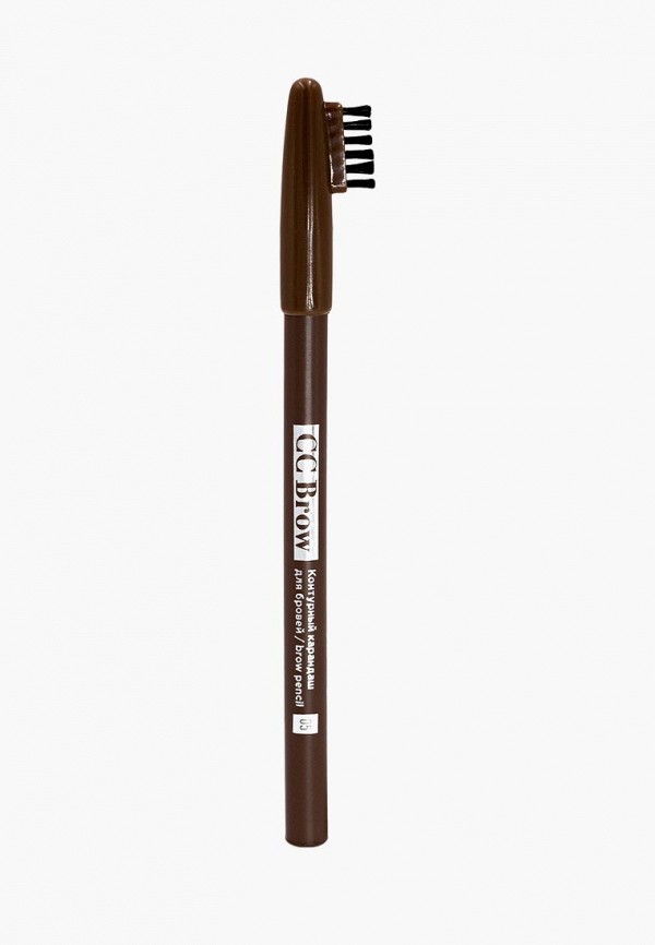женский карандаш для бровей cc brow, коричневый