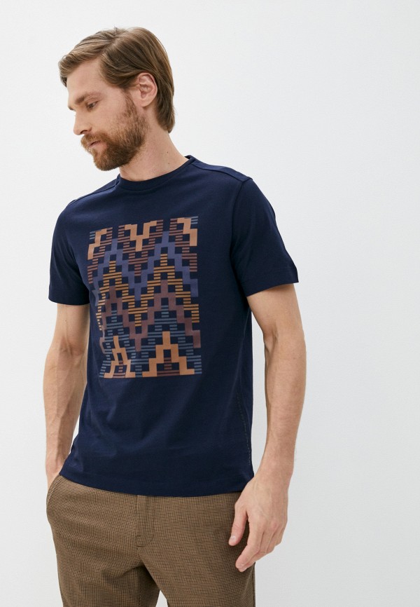 мужская футболка cc collection corneliani, синяя