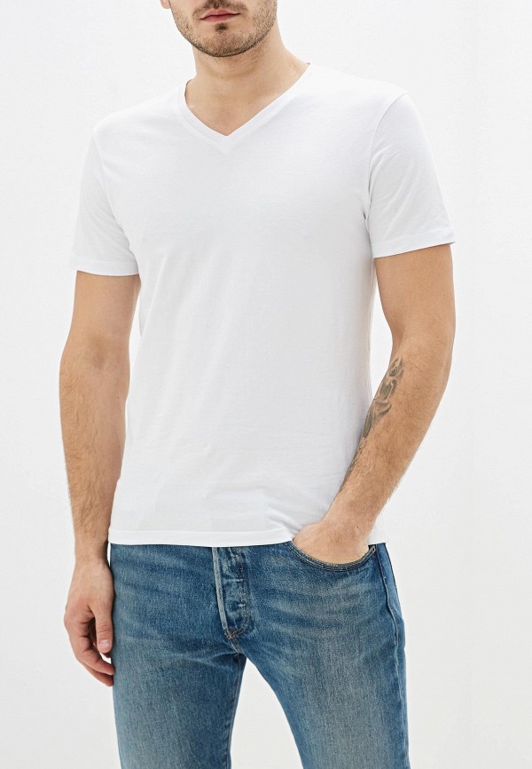 мужская футболка с коротким рукавом celio, белая