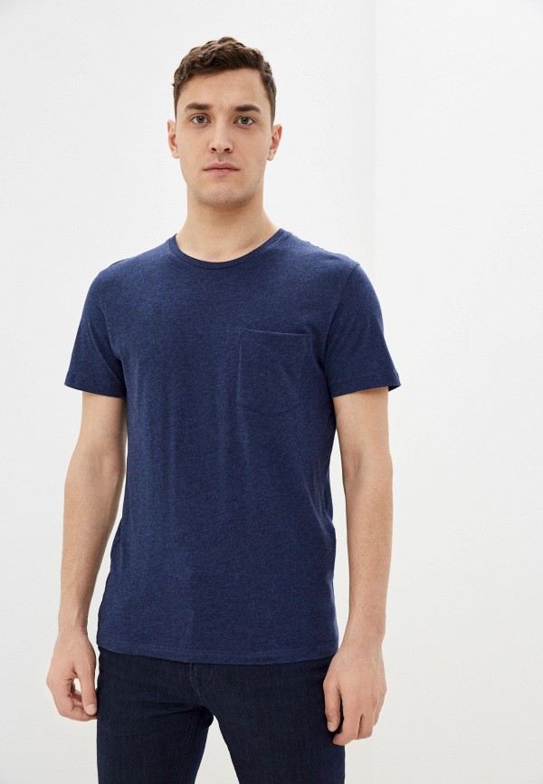 мужская футболка с коротким рукавом celio, синяя