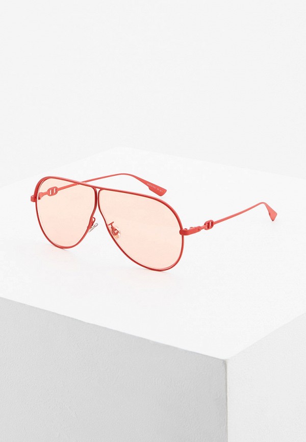 женские солнцезащитные очки christian dior, красные