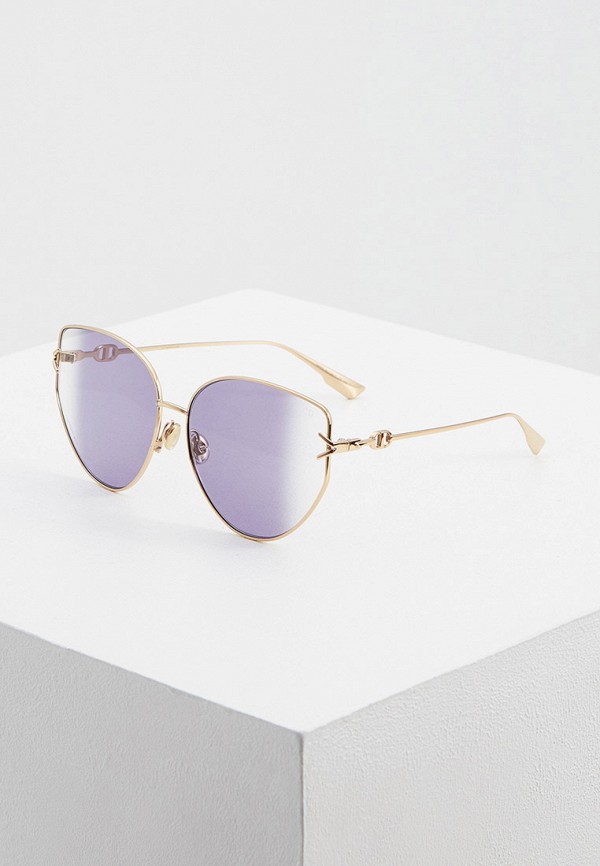 женские солнцезащитные очки christian dior, фиолетовые