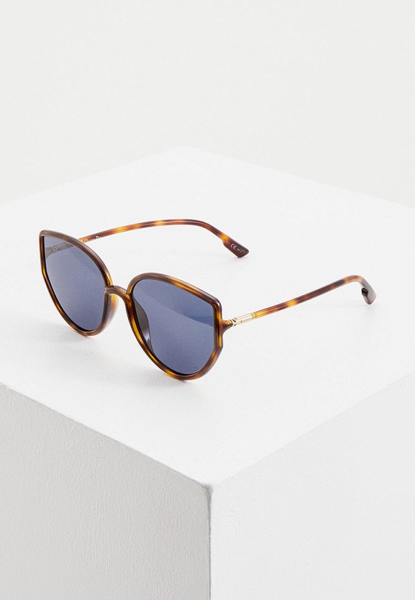 женские солнцезащитные очки christian dior, коричневые