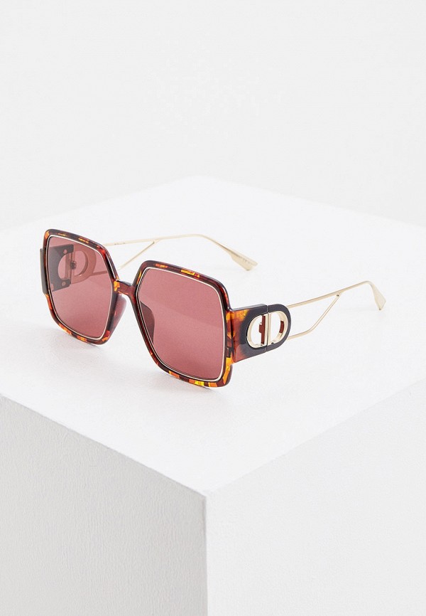 женские солнцезащитные очки christian dior, коричневые