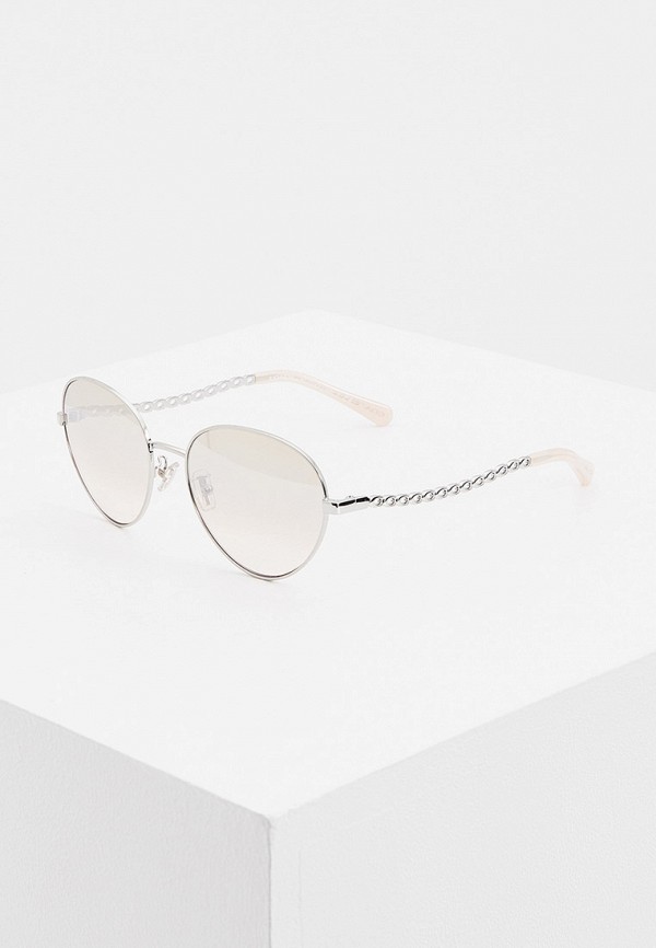 женские солнцезащитные очки coach, серебряные