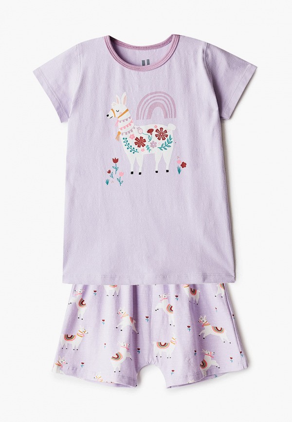 пижама cotton on для девочки, фиолетовая