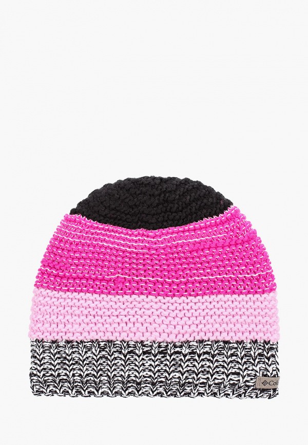 шапка columbia для девочки, розовая