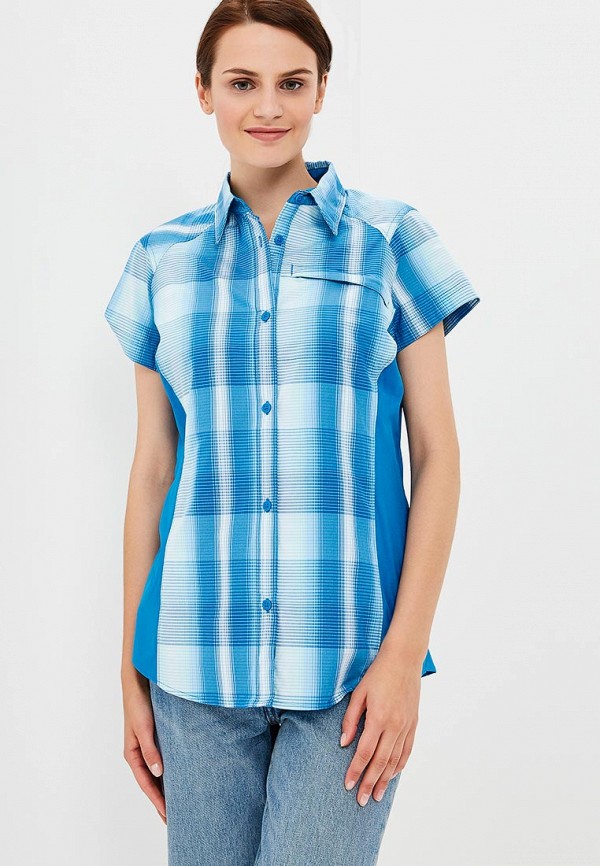 женская спортивные рубашка columbia, синяя