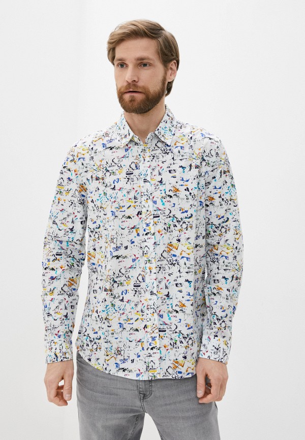 мужская рубашка с длинным рукавом desigual, разноцветная