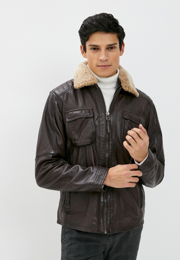 мужская куртка deercraft, коричневая