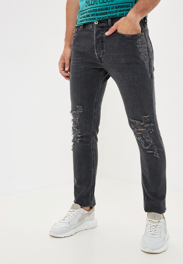 мужские прямые джинсы diesel, серые