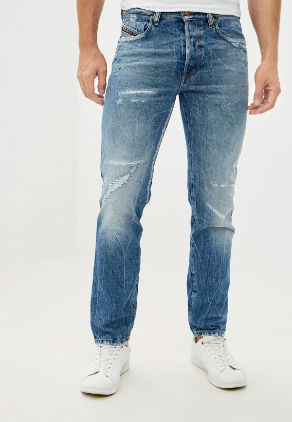 мужские прямые джинсы diesel, голубые