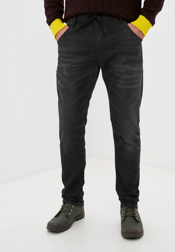 мужские прямые джинсы diesel, черные
