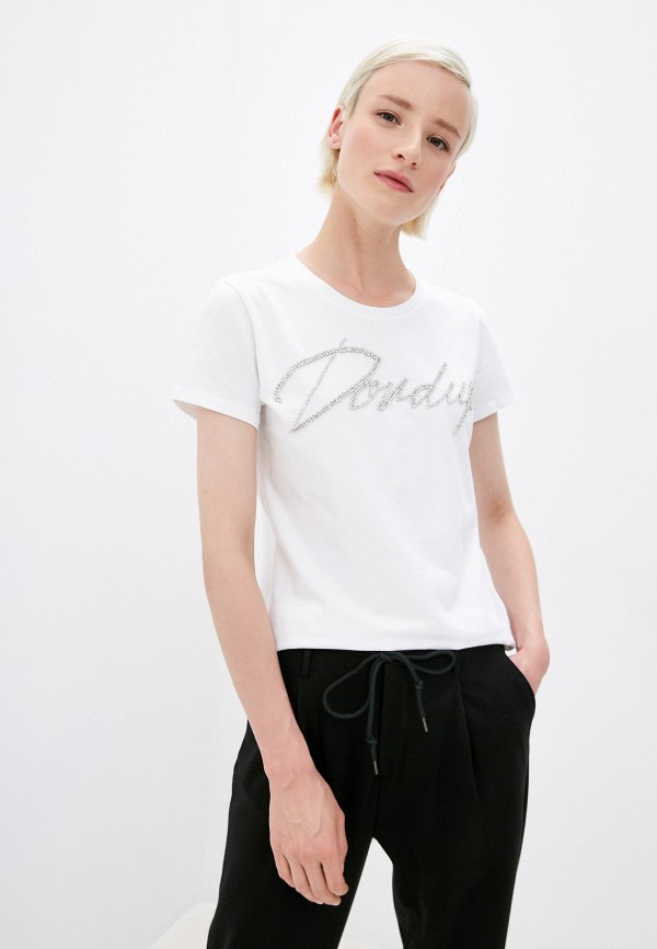 женская футболка dondup, белая