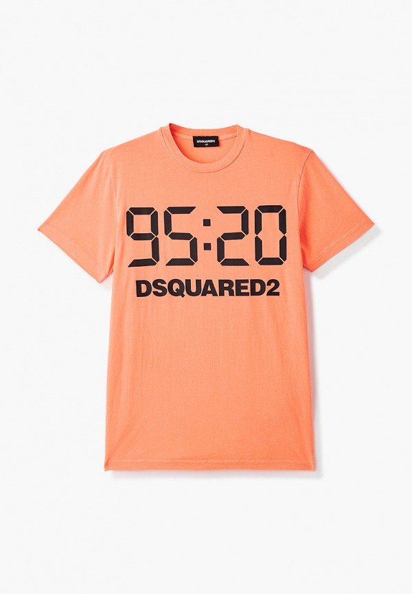 футболка с коротким рукавом dsquared2 малыши, оранжевая