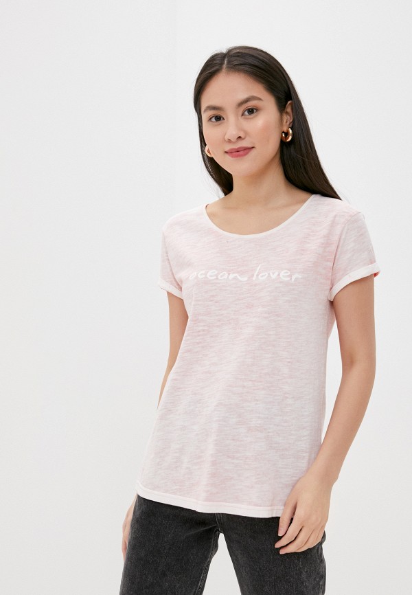 женская футболка eight2nine, розовая