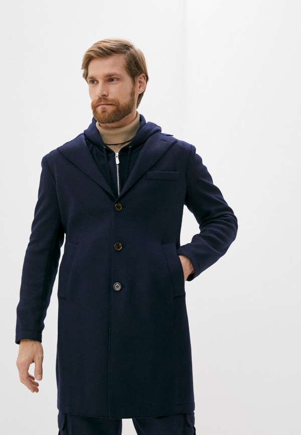 мужское пальто eleventy, синее