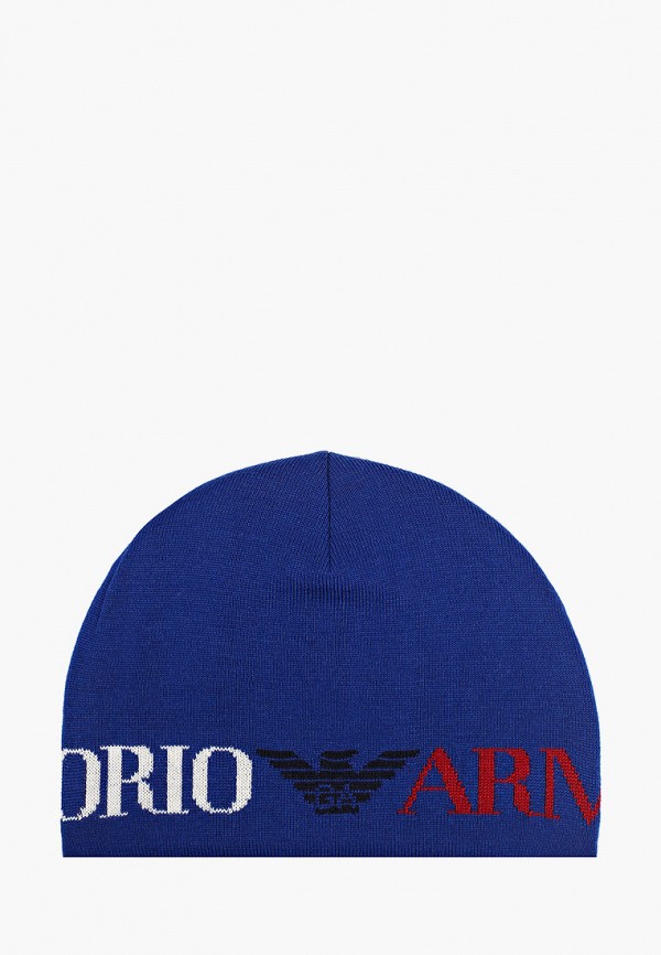 шапка emporio armani для мальчика, синяя