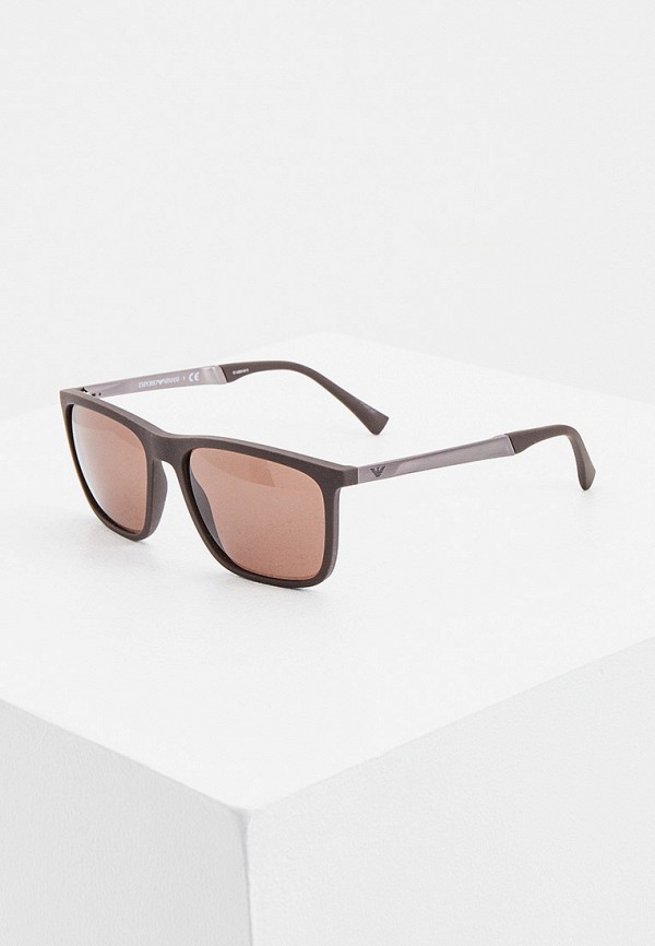 мужские солнцезащитные очки emporio armani, коричневые