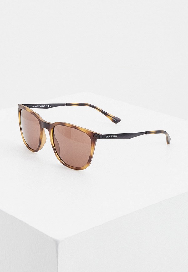 мужские солнцезащитные очки emporio armani, коричневые