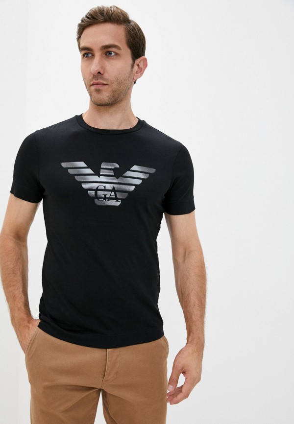мужская футболка emporio armani, черная