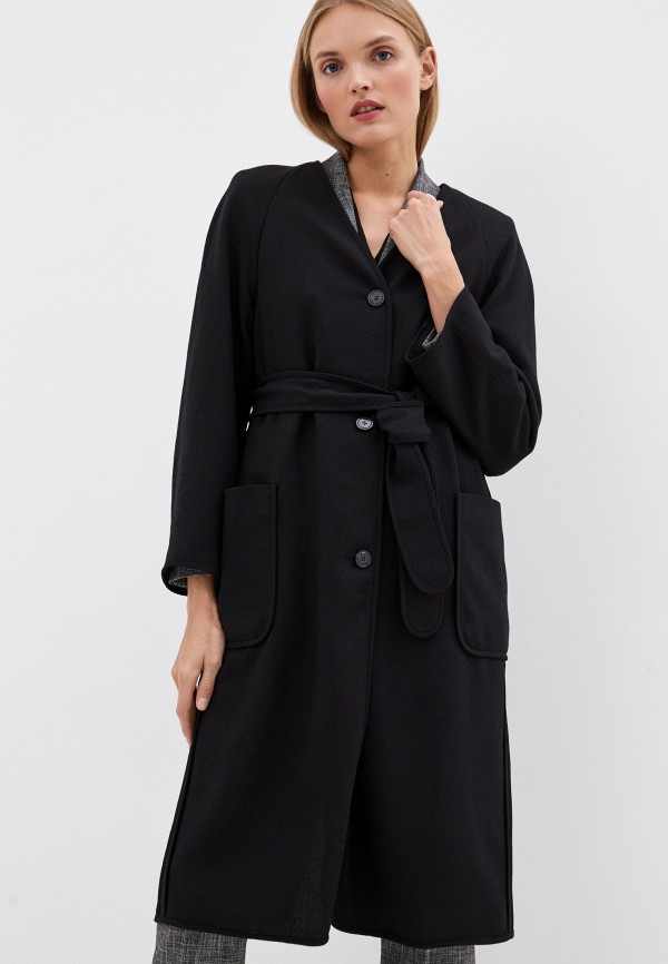 женское пальто escada, черное
