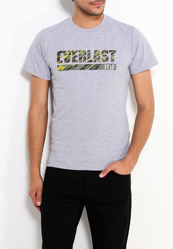 мужская футболка с коротким рукавом everlast, серая