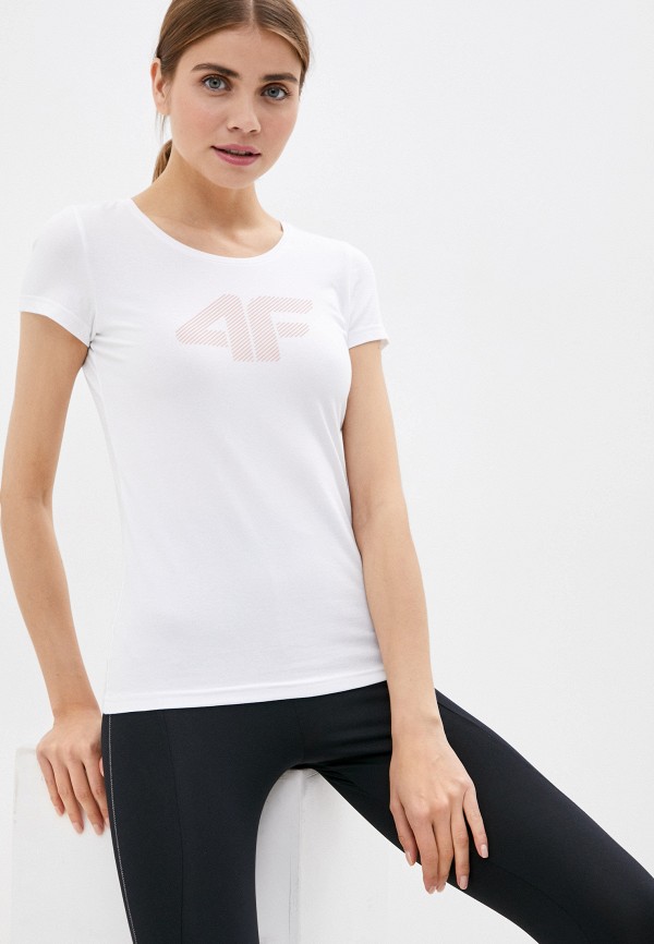 женская спортивные футболка 4f, белая