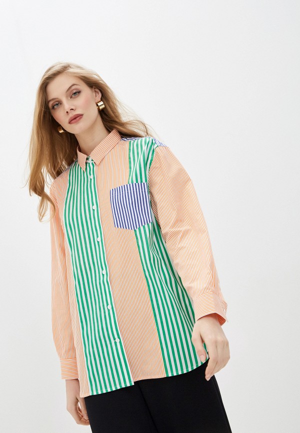 женская рубашка с длинным рукавом french connection, разноцветная