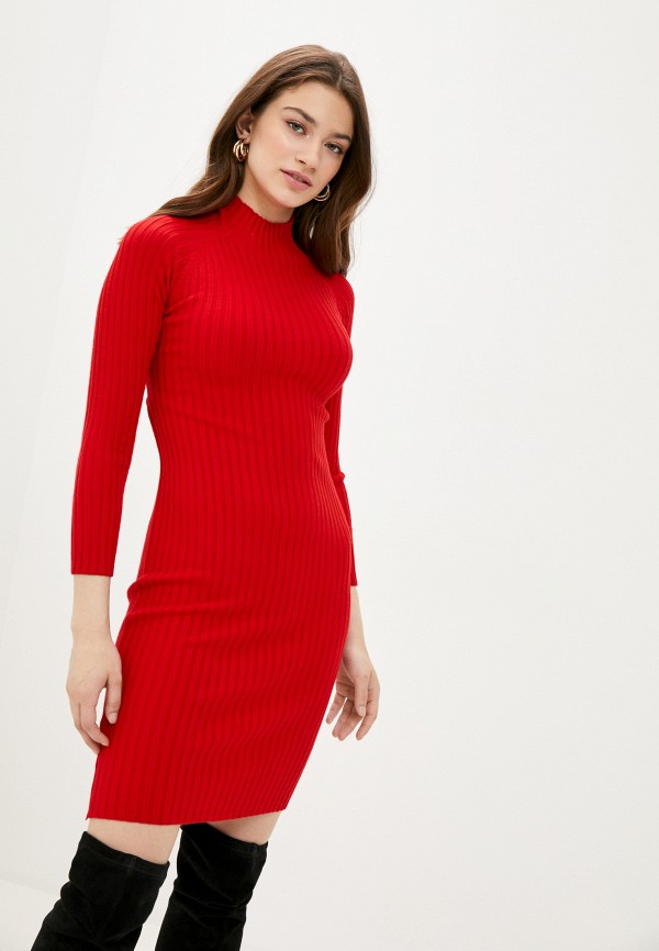 женское платье fresh cotton, красное