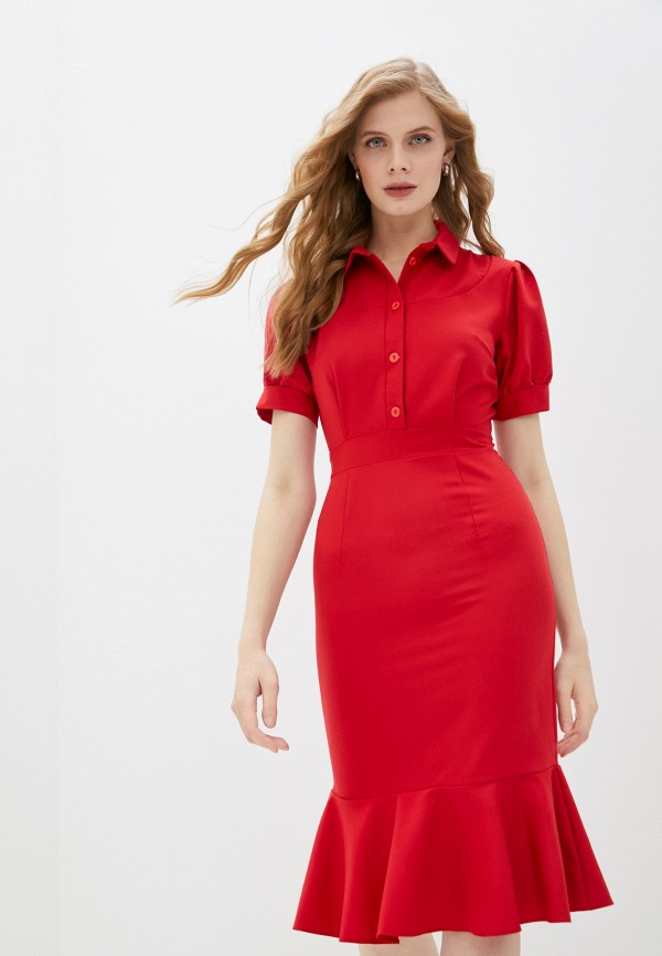 женское повседневные платье fridaymonday, красное