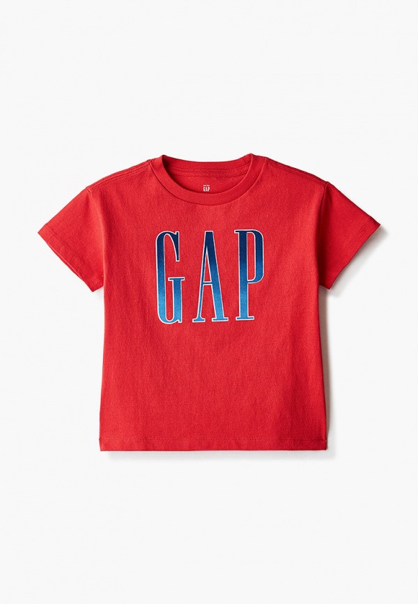 футболка с коротким рукавом gap для мальчика, красная