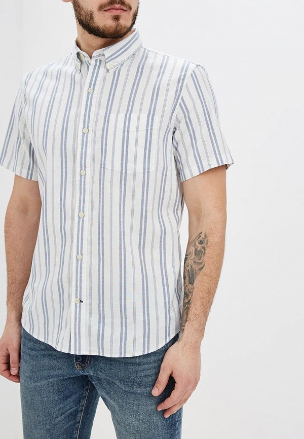 мужская рубашка с коротким рукавом gap, белая