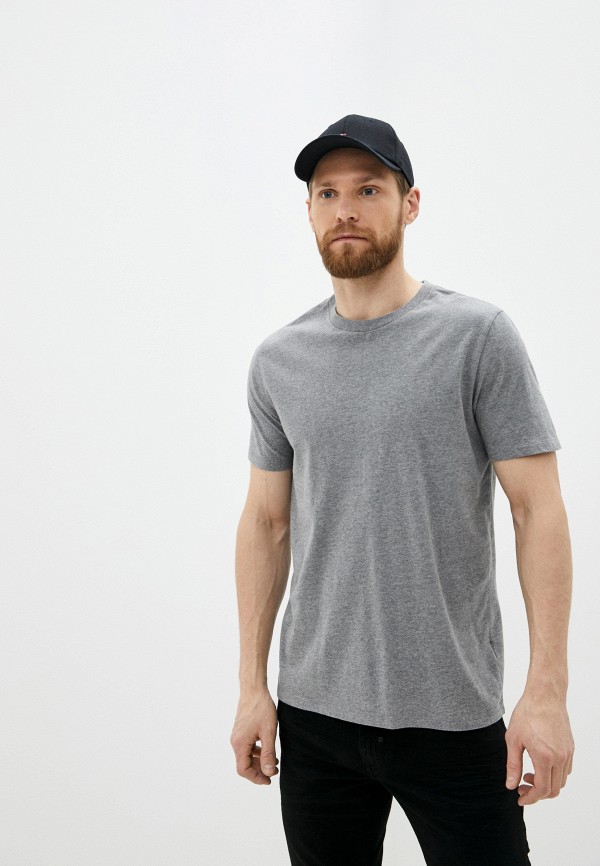 мужская футболка с коротким рукавом gap, серая