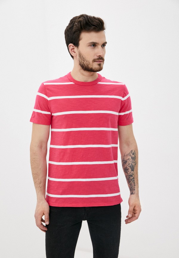 мужская футболка с коротким рукавом gap, розовая