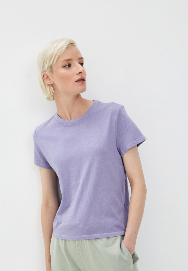 женская футболка gap, фиолетовая