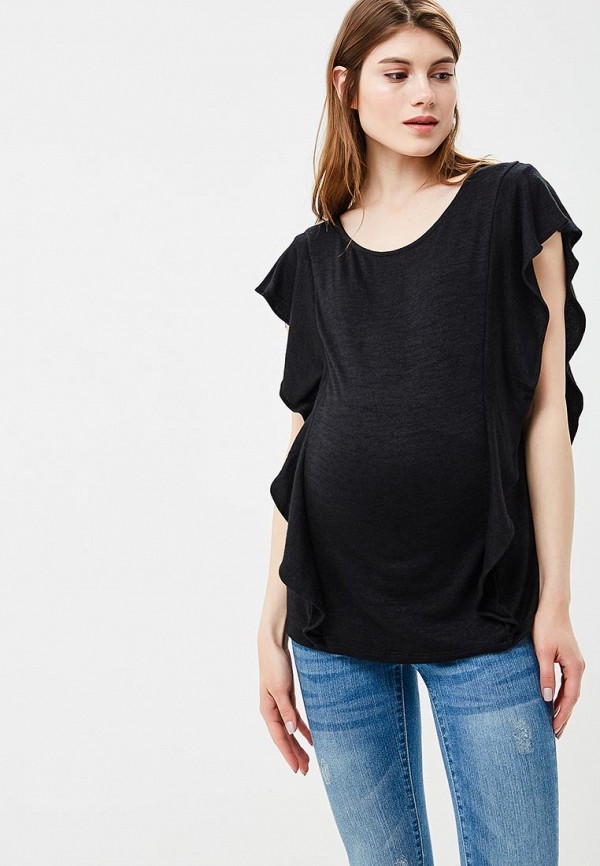 женская футболка для беременных gap maternity, черная
