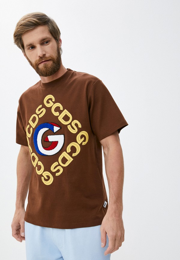 мужская футболка gcds, коричневая