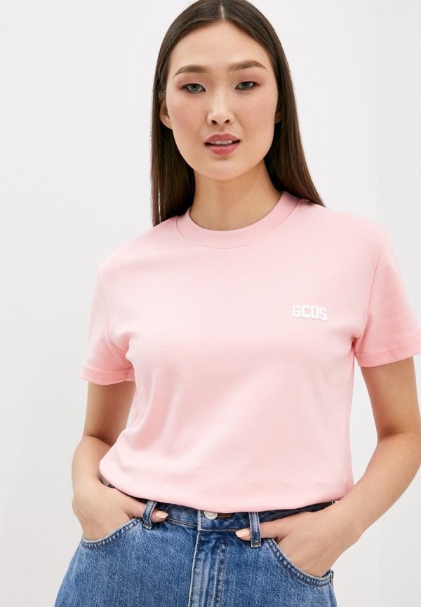 женская футболка gcds, розовая