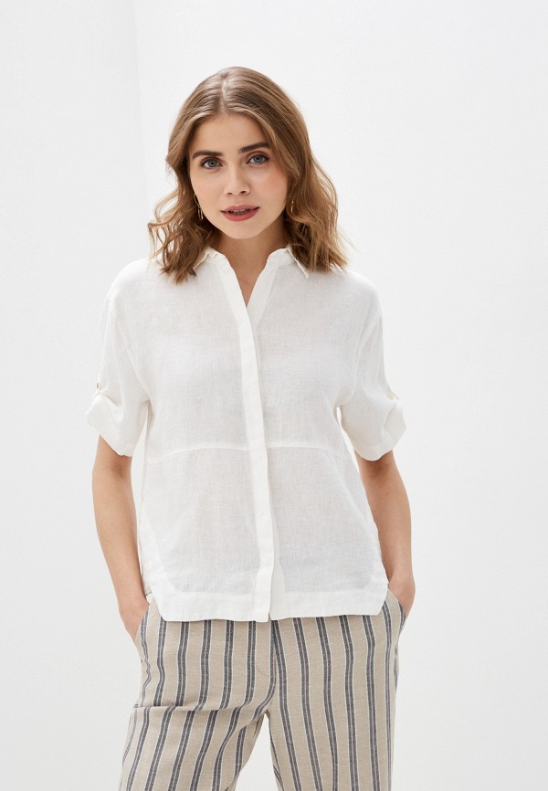 женская рубашка с коротким рукавом gerry weber, белая