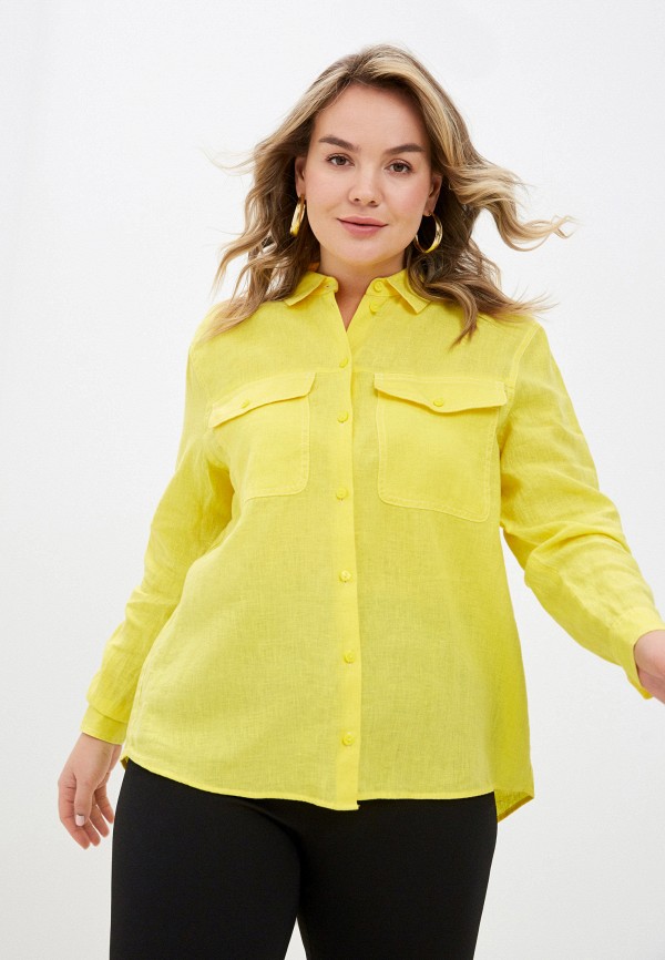 женская рубашка с длинным рукавом gerry weber, желтая