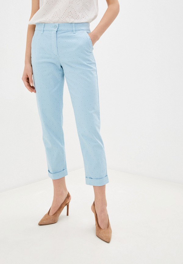 женские прямые брюки gerry weber, голубые