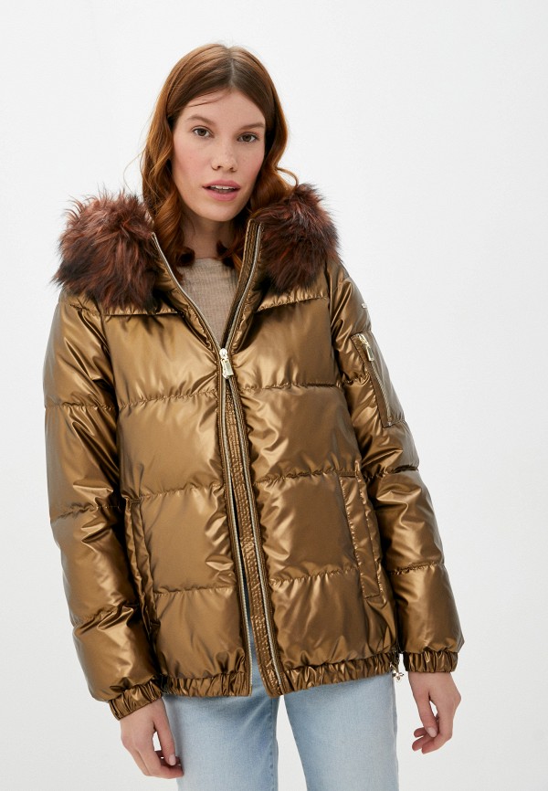 женская куртка geox, коричневая