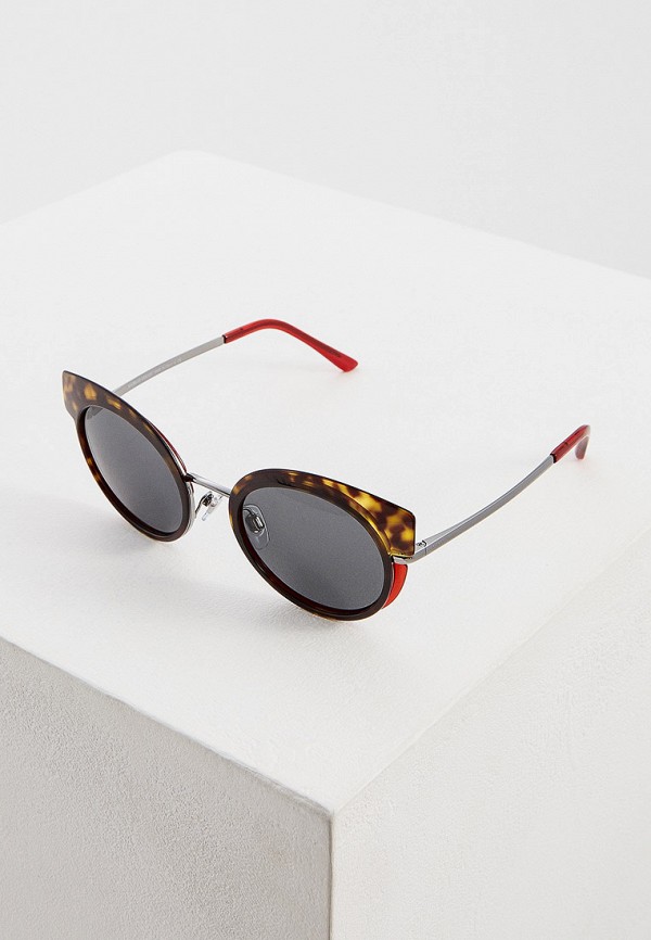 женские солнцезащитные очки giorgio armani, коричневые