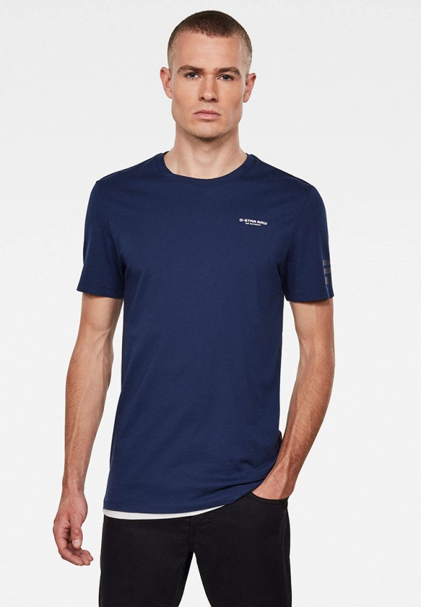 мужская футболка с коротким рукавом g-star raw, синяя