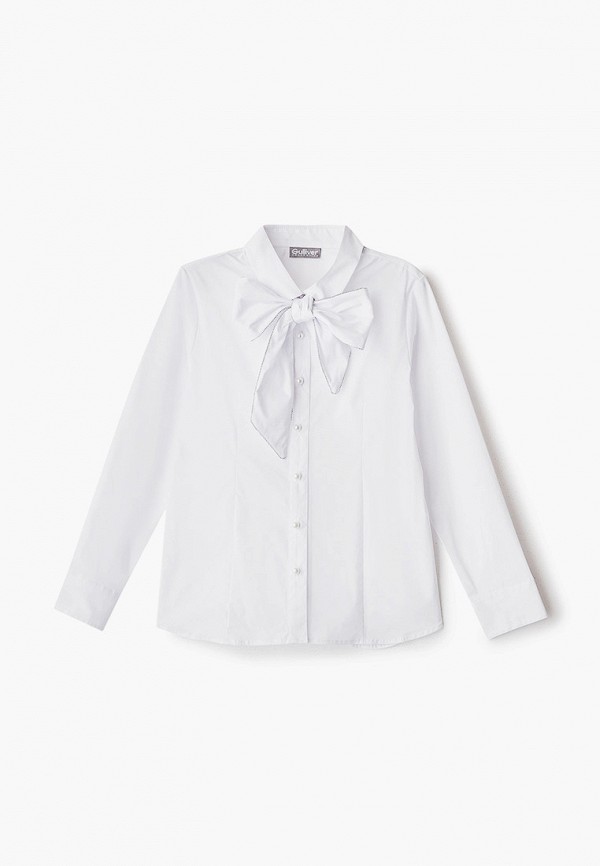 блузка gulliver для девочки, белая