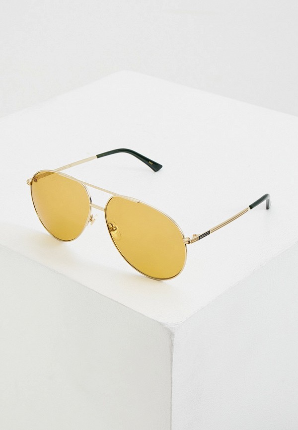мужские солнцезащитные очки gucci, золотые