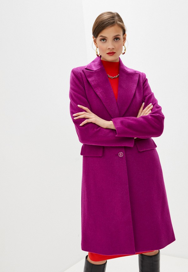 женское пальто guess, фиолетовое