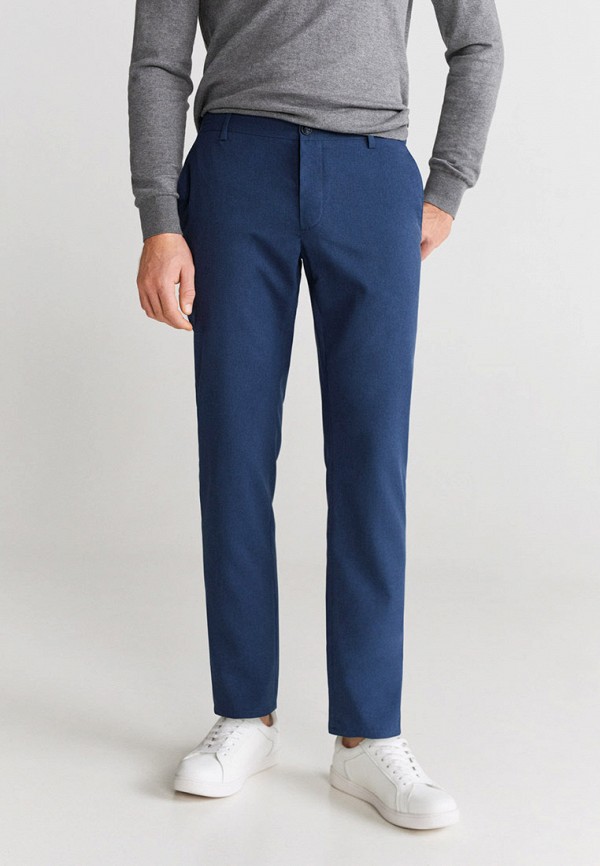 мужские классические брюки mango man, синие