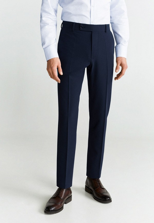 мужские классические брюки mango man, синие